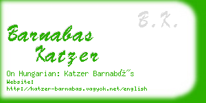 barnabas katzer business card